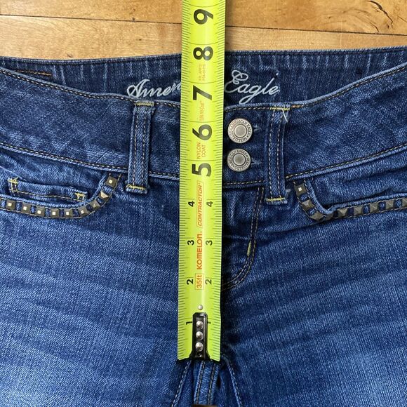 American Eagle Jeans Women’s Size 00 Regular Stretch Artist  Studs 1 Missing - Picture 3 of 14